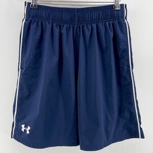 Under Armour Mens Athletic Shorts Navy Blue Heat Gear M